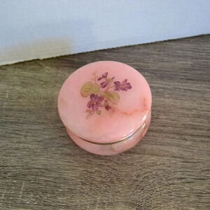 Vtg Alabaster  Trinket Box